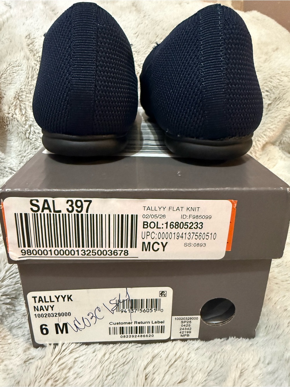 Style & Co. Navy Knit Tallyy Flat Loafers